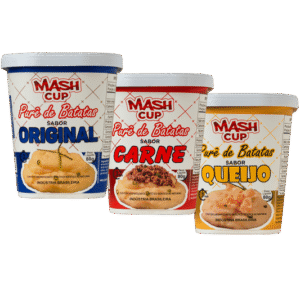 Kit Mash Cup 3 Sabores – Original, Carne e Queijo